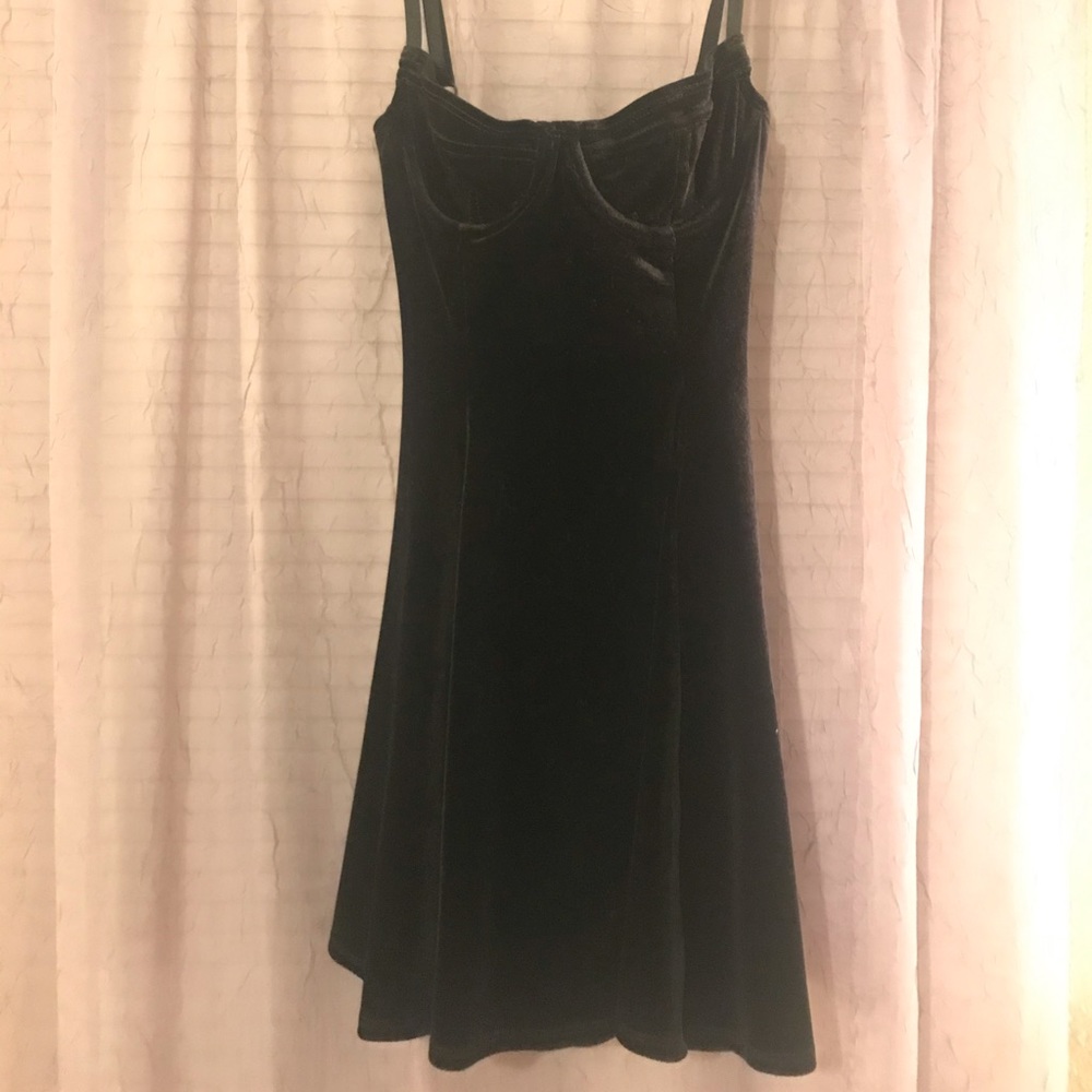 American Apparel Velvet Bustier Fit & Flare dress